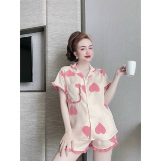 Set Pijama, bộ đồ mặc nhà áo cộc quần đùi vài phi bóng