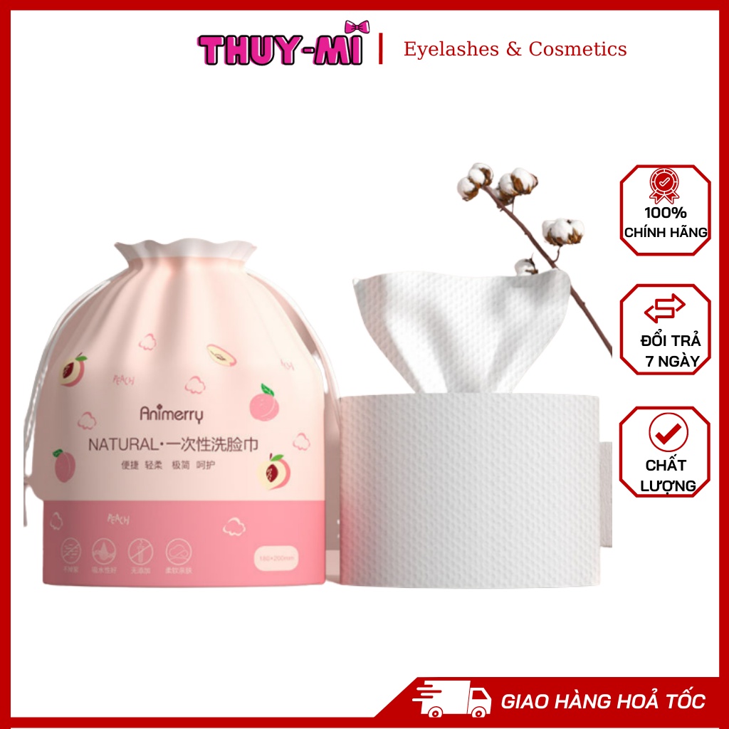 Túi Bông Tẩy Trang, Khău Lau Đa Năng, Khăn Khô Animerry tiện lợi