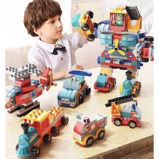 Đồ chơi lắp ghép lego chi tiết to 2+ Lắp ghép robot và các loại xe
