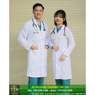 ☘ Áo Blouse (Blue) Nam, Nữ Vải Thường, Trung Cấp - Thương hiệu TN Medical