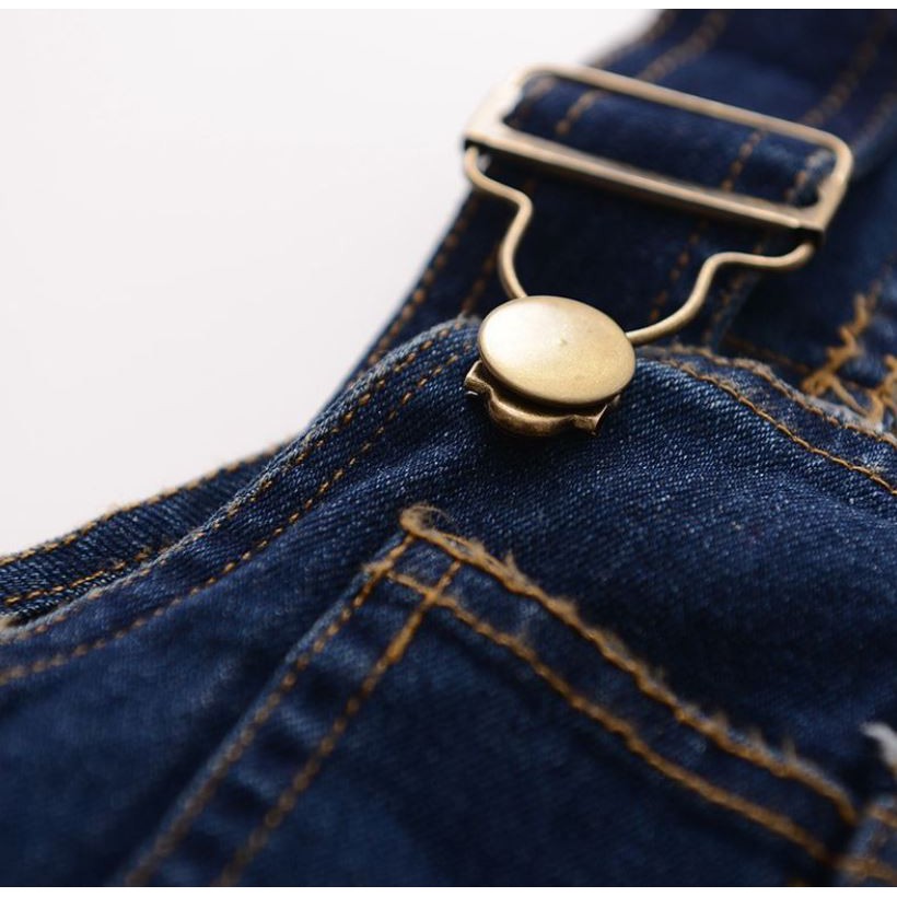 Yếm jean quần dài phối túi đơn giản cho bé trai và gái size đại