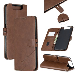 Bao Da Điện Thoại Nắp Gập Dạng Ví Cho Samsung Galaxy A80