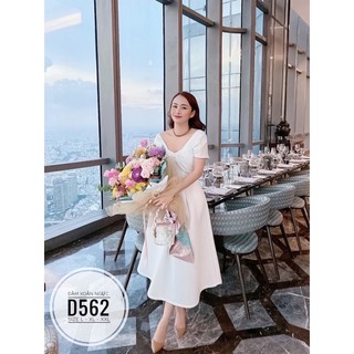 Bigsize Đầm xoắn ngực D562