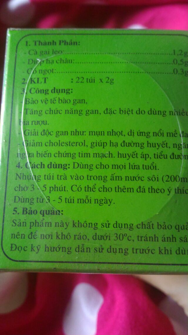 [Chính Hãng]1 bịch trà cà gai leo Thái Hưng 25 túi lọc tốt cho gan