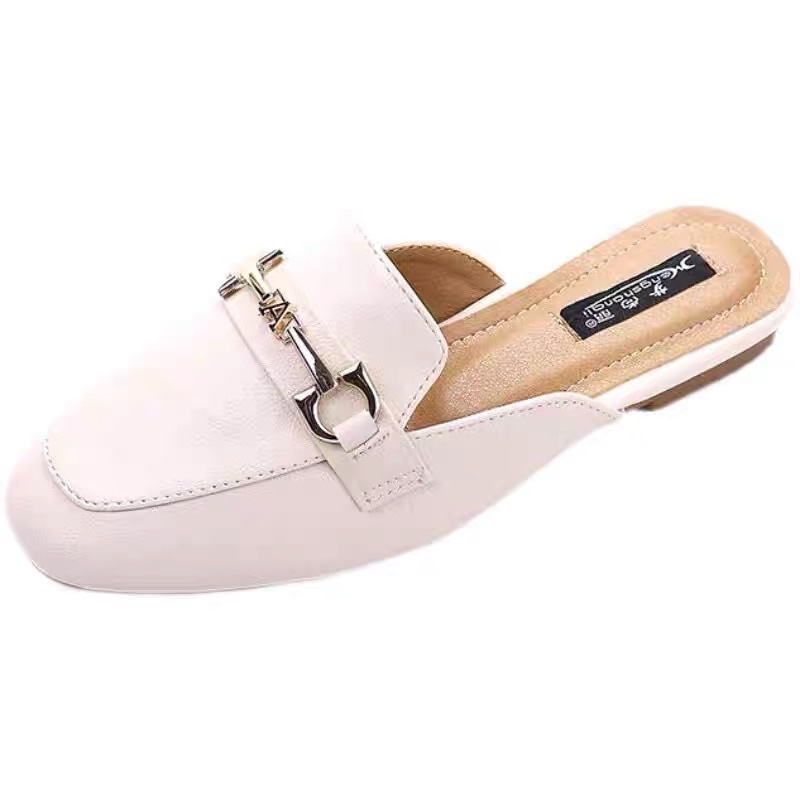 (HÀNG CÓ SẴN) Sục da mềm mũi tròn khoá chữ ngang BIG SIZE 35-43