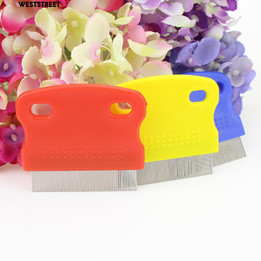 Lược chải làm sạch lông cho cún cưng mèo con bằng thép không gỉ