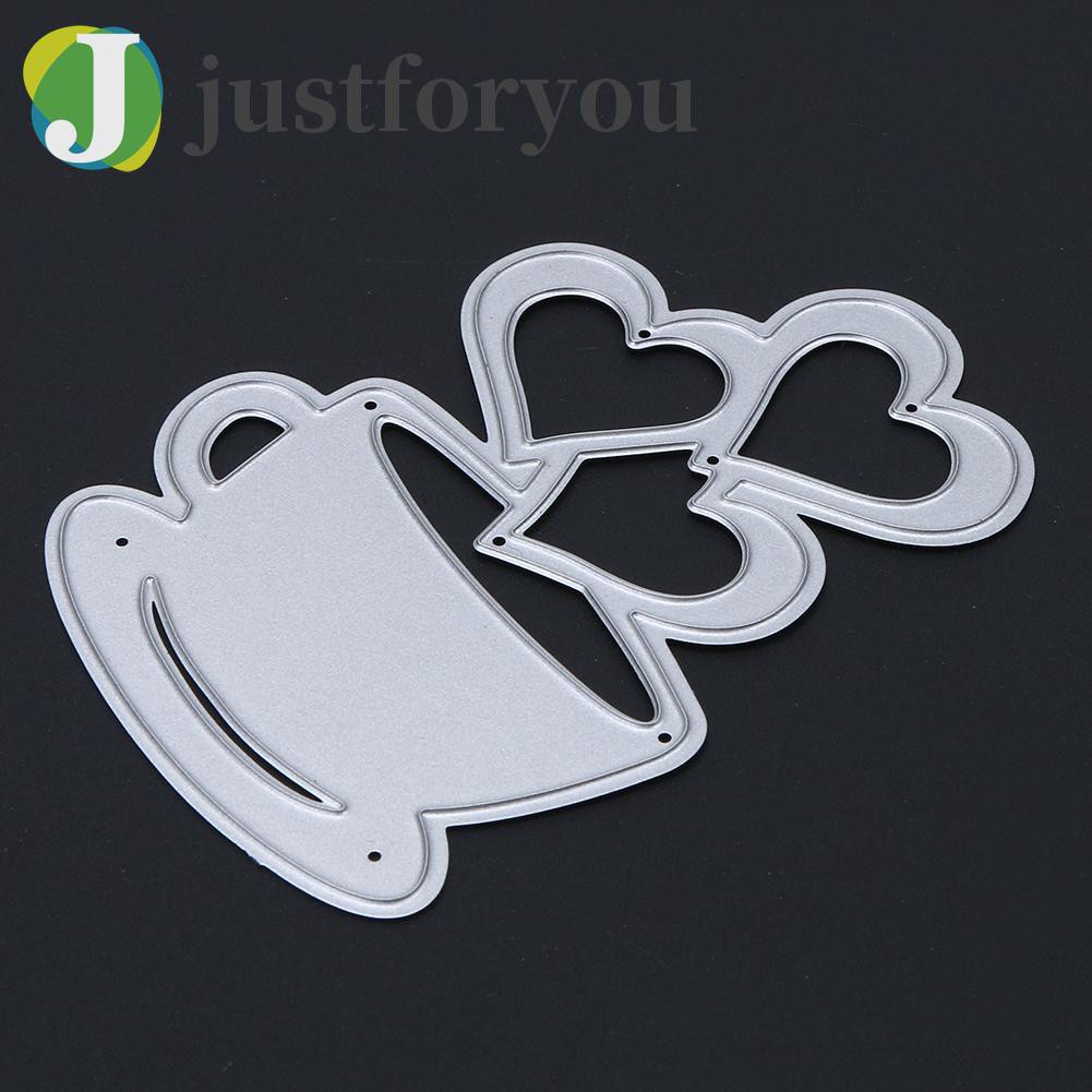 Justforyou2 Love Heart Coffee DIY Metal Scrapbook Craft Embroidery Cutting Die Stencils