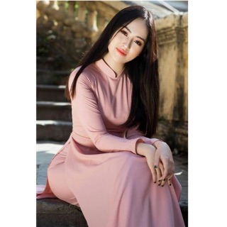 Set áo dài lụa kèm quần