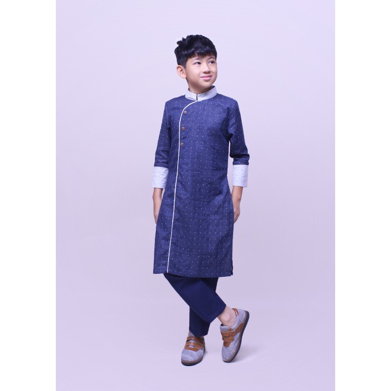 Áo dài bé trai linen cho bé 3-4 tuổi từ 14-16kg để du xuân, đi dạo, biểu diễn - Jadiny