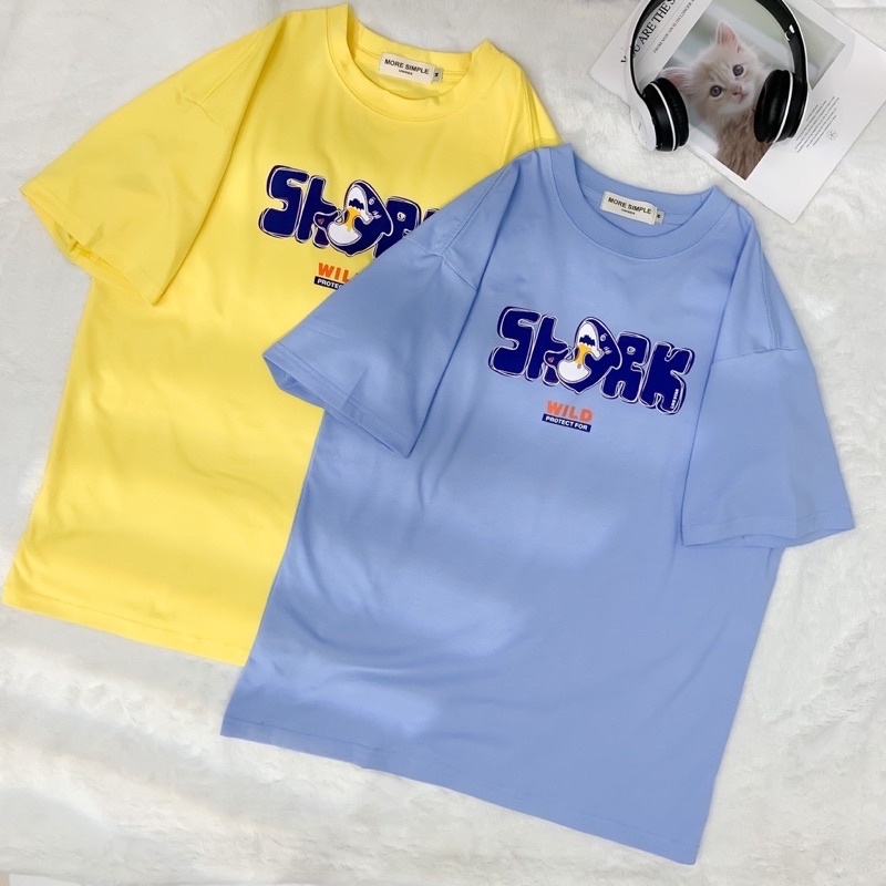 lÁo Thun Tay Lỡ Unisex SHARK Vải Tici Form Rộng - 84unisex