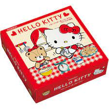 Bánh Bourbon 60c Hello kitty Hộp thiếc (đỏ) và Bánh bourbon hộp sắt 60c sanrio kitty (vàng) - hàng nội địa Nhật Bản