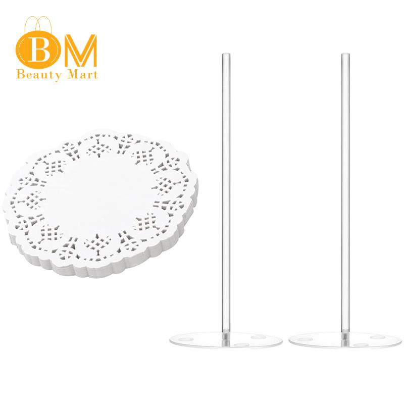 2 Miếng Acrylic Donut Đứng Bagels Trong Suốt 5,9 Inch Đứng Cho Bữa Tiệc