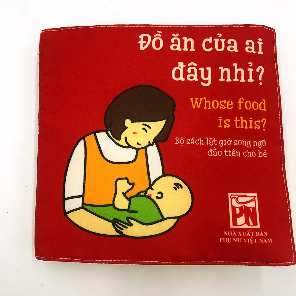 Sách Vải Lật Giở Song Ngữ Anh Việt: Đồ Ăn Của Ai Đây Nhỉ?