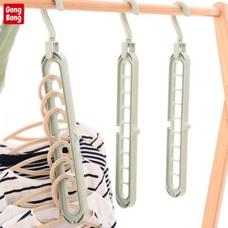 Móc treo quần áo đa năng 9 lỗ tiết kiệm gọn gàng không gian tủ đa năng xoay 360 độ
