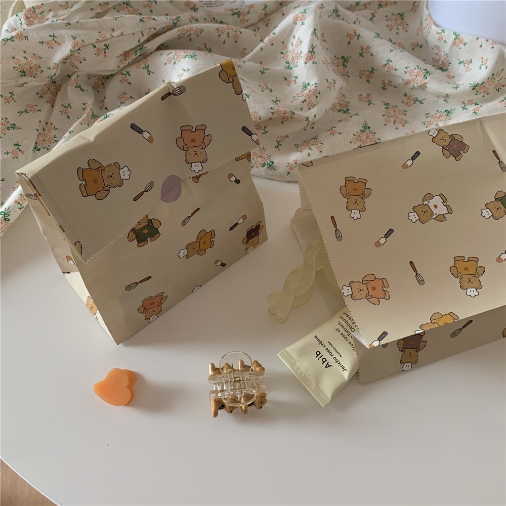 Túi Giấy Mini Đựng Quà Tặng, Vật Nhỏ Bear Bakery Cute