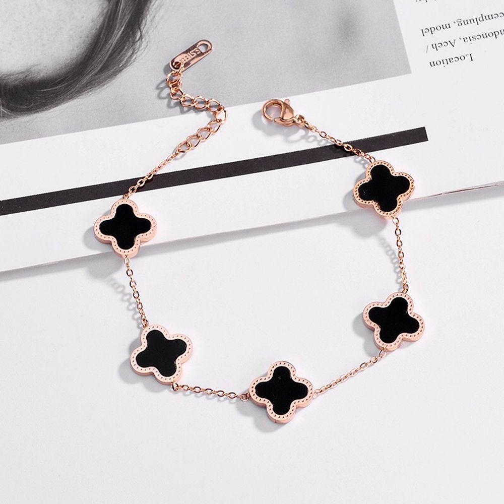 Vòng Tay Cỏ May Mắn VANES1 Phong Cách Hàn Quốc Dễ Thương Ngọt Ngào Cho Nữ