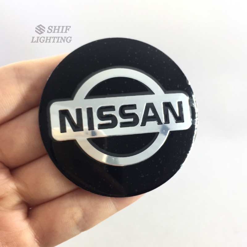 Set 4 nắp gắn trung tâm bánh bánh xe hình logo NISSAN 56mm