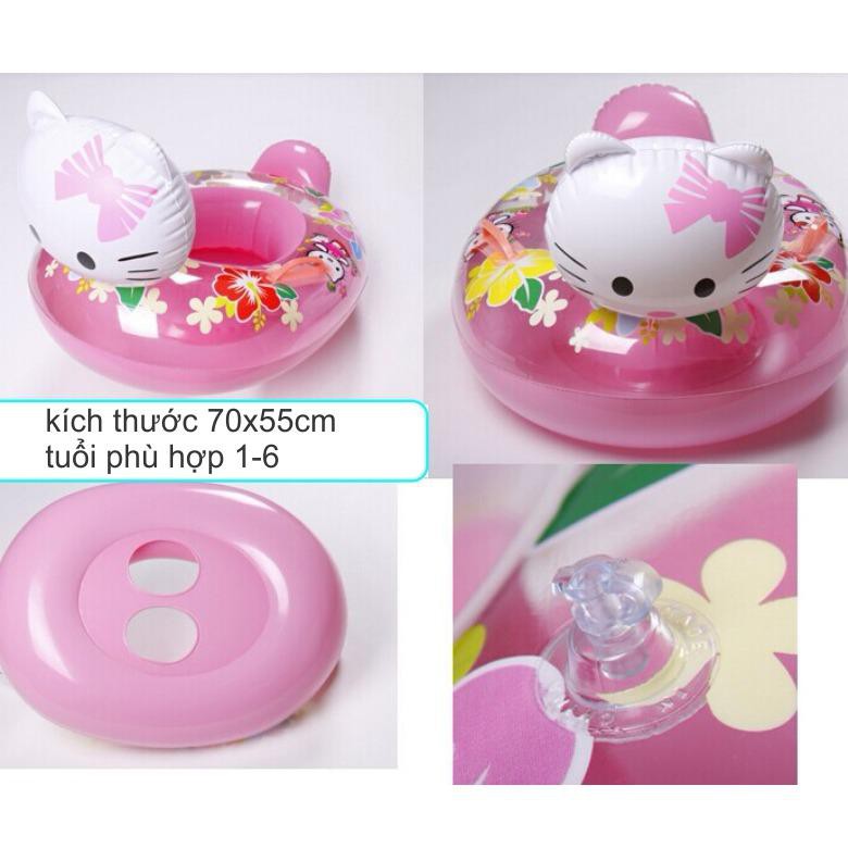 Phao Bơi Hello Kitty ( MÈO HỒNG ) Dễ Thương