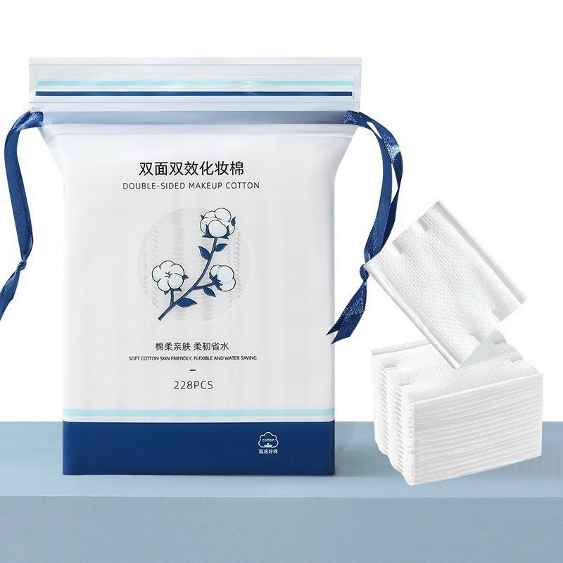 [Hcm]Bông Tẩy Trang 2 Mặt Double Sides (228 Miếng) Hàng Nội Địa Trung + Tặng Kèm Mặt Nạ (Ngẫu Nhiên)