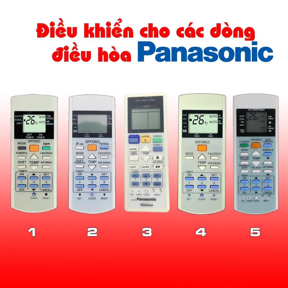 Điều khiển máy lạnh Remote điều hoà Panasonic đủ các mẫu HÀNG ĐẸP LOẠI CHẤT LƯỢNG TỐT PHÍM MỀM CHỐNG CHẢY NƯỚC