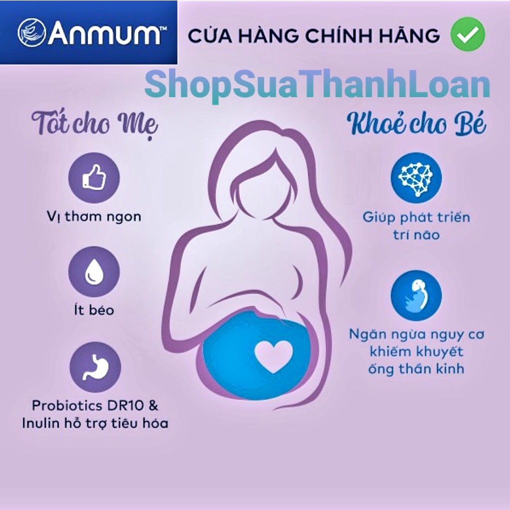 [HSD T6-2023] Sữa Bột Dành Cho Mẹ Bầu Anmum Materna Hương Vanilla 800g