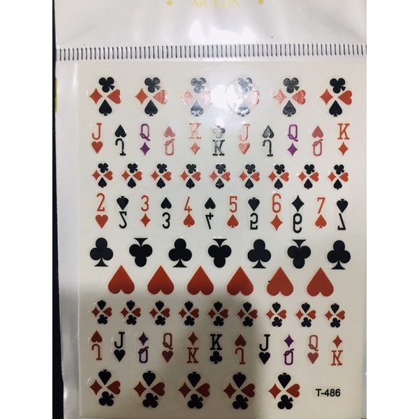 Sticker BÀI TÂY - CƠ RÔ CHUỒN BÍCH ĐEN