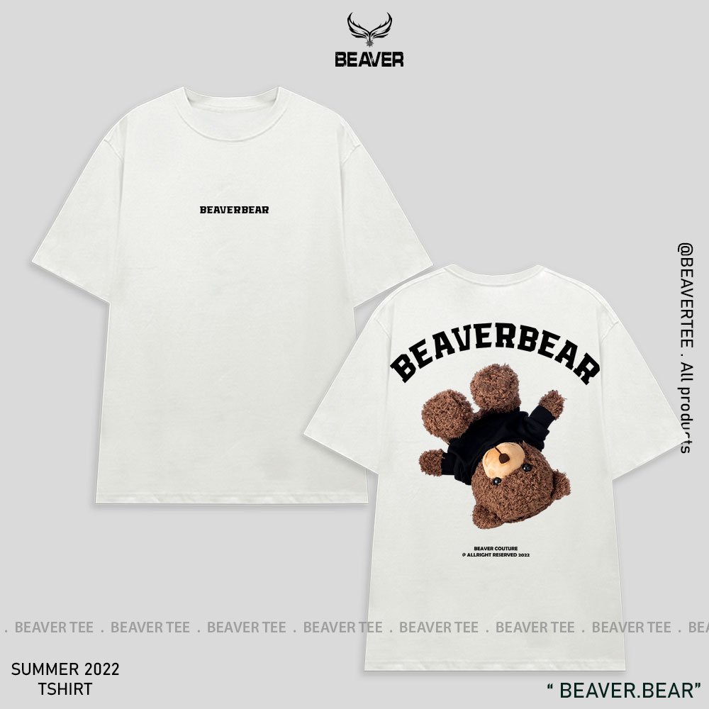 Áo thun Beaver Tee BEAVER BEAR Local Brand tay lỡ form rộng nam nữ Unisex Freeship Extra