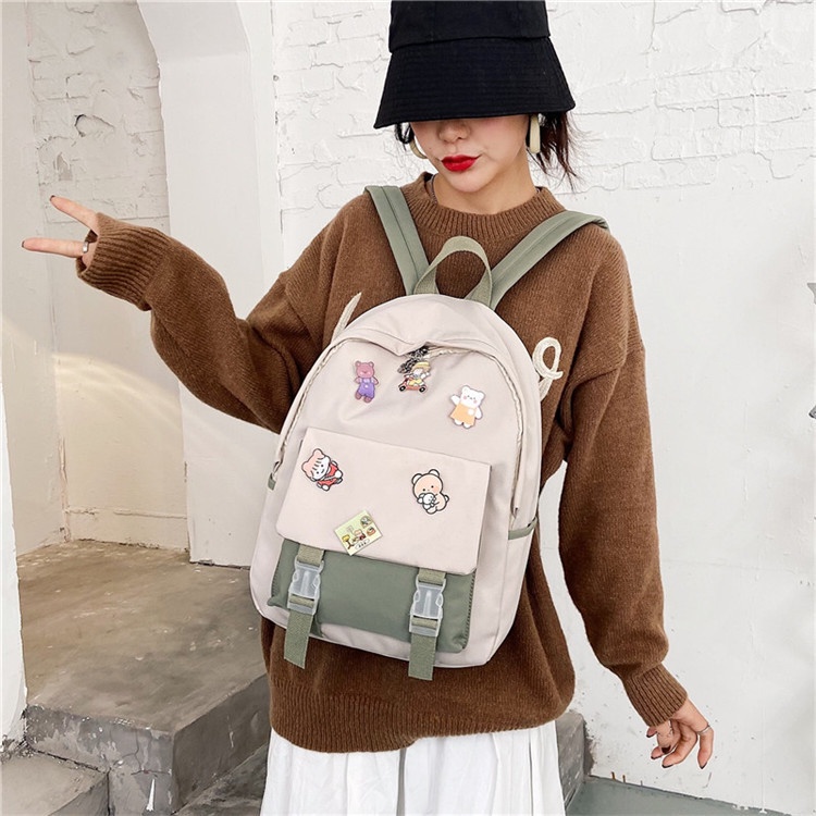 Balo ulzzang nam nữ đi học chống thấm nhiều màu giá rẻ BL66