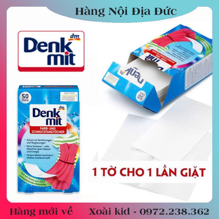 [auth] Giấy hút màu và chống phai màu quần áo DENKMIT 24 tờ- Nội địa Đức Đủ Bill [Hot]