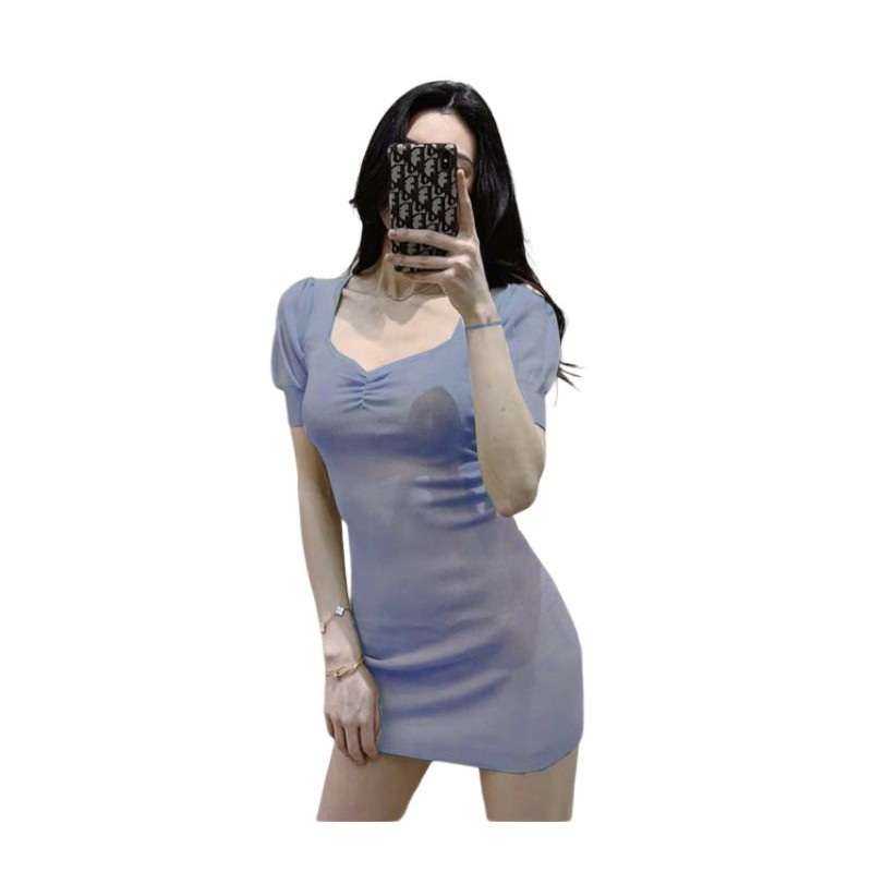 [Mã FAMARAL1 giảm 10K đơn 50K] ĐẦM CỔ VUÔNG TAY PHỒNG NHÚM GIỮA - Chất đẹp - Giá tốt | BigBuy360 - bigbuy360.vn