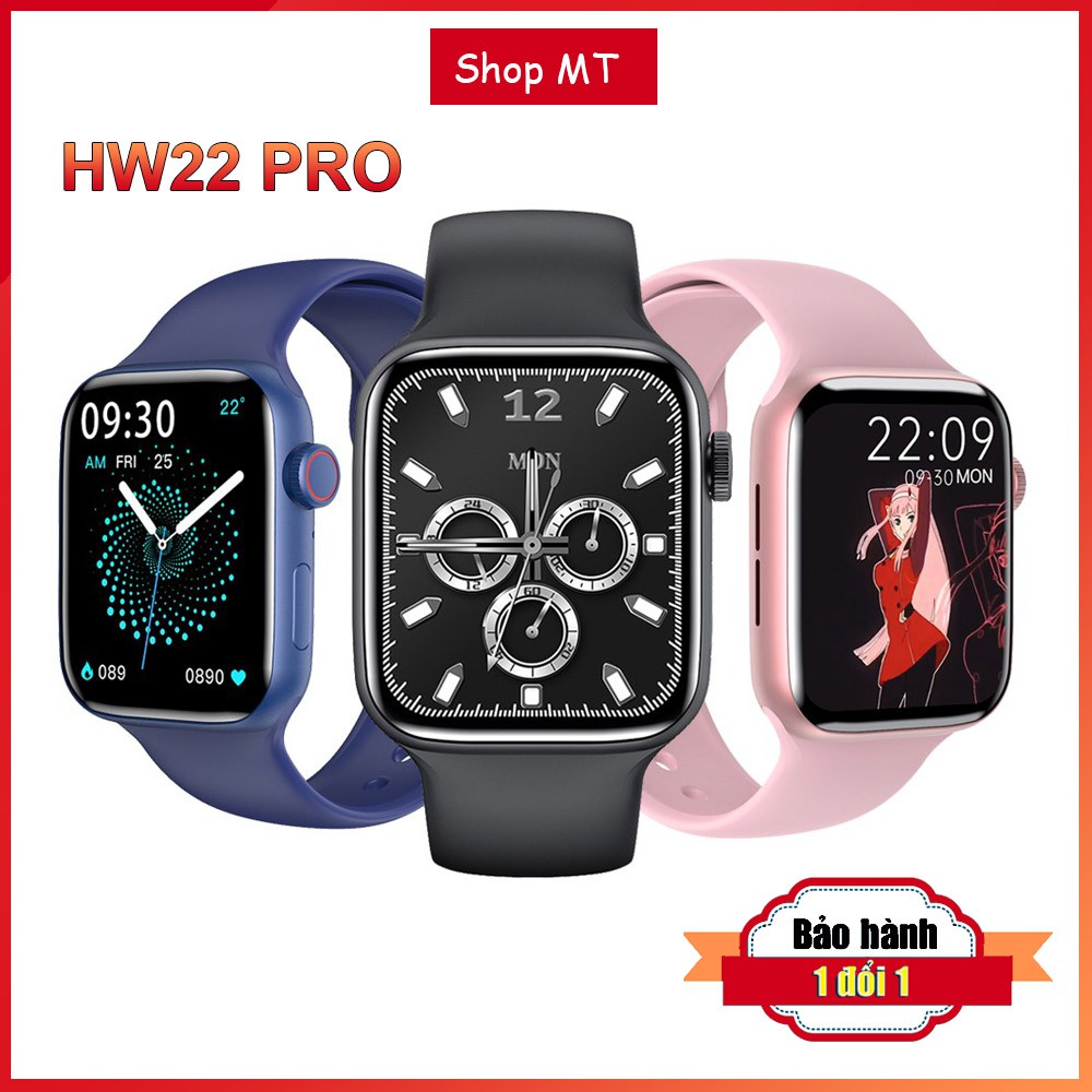 [HOT NHẤT 2021] Đồng Hồ Thông Minh HW22 Pro Nghe Gọi, kết nối app, đổi hình nền, chống nước BH đổi mới