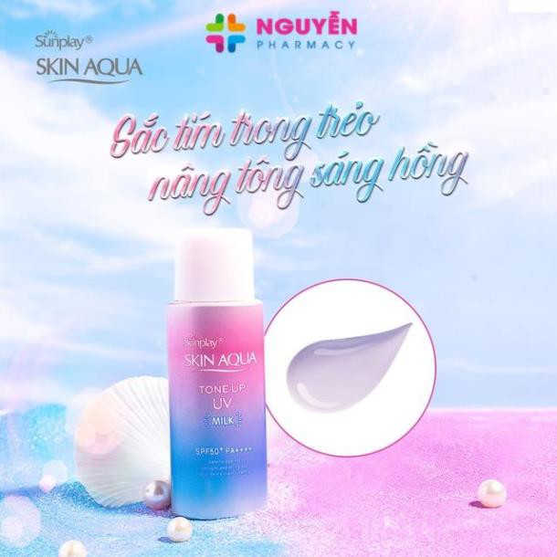 Sữa chống nắng hiệu chỉnh sắc da Sunplay Skin Aqua Tone Up UV Milk - Lavender SPF50+ PA++++ 50g