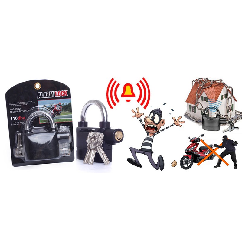 Khóa chống trộm có còi báo động ( tuyển khách sỉ)