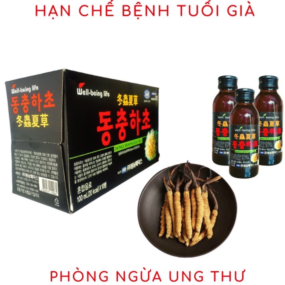 (hàng chính hãng )Nước đông trùng hạ thảo hàn quốc hộp 10 lọ x100ml