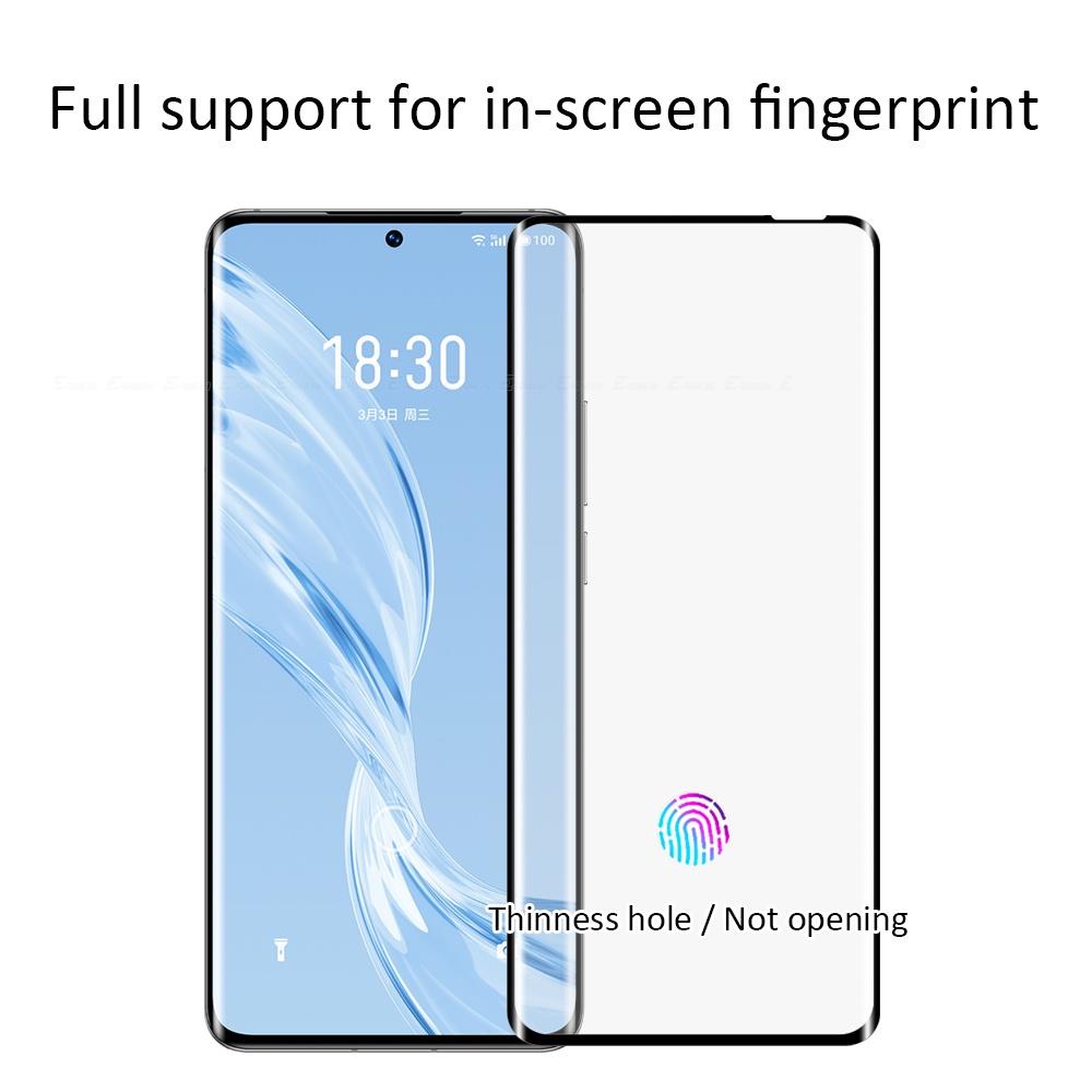 Kính Cường Lực 9H Viền Cong 3D Bảo Vệ Toàn Màn Hình Cho Meizu 18 18s Pro