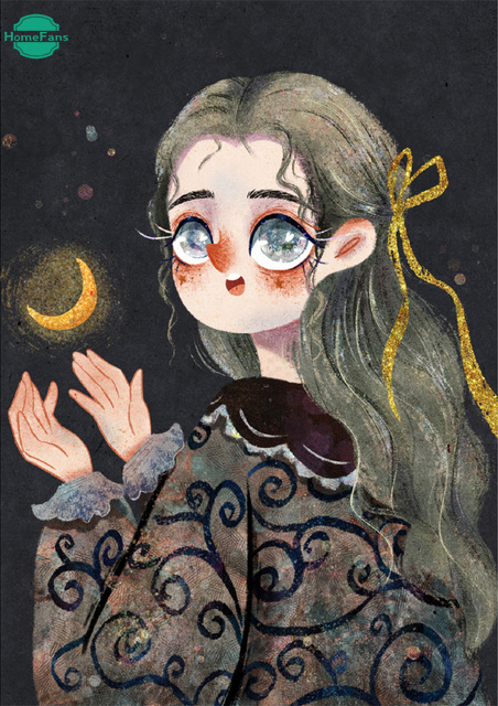 Bộ Dụng Cụ Làm Tranh Đính Đá 5D Họa Tiết Cô Gái Độc Đáo Kích Thước 30x40cm DIY Dùng Trang Trí