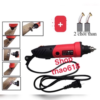 Máy mài khuôn 500W ĐẦU KẸP 6mm +   tặng 1 đôi chổi than - máy khoan Thẳng