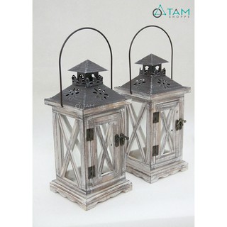 Đèn nến nhà gỗ cổ điển số 24 TAN