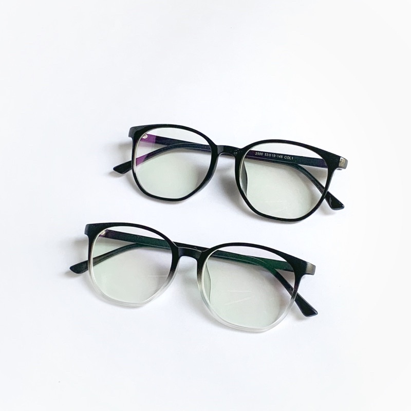 Mắt kính tròn Ombre CARL gọng kính nam, nữ kiểu dáng thời trang tròng kính 0 độ chống ánh sáng xanh có thể thay cận