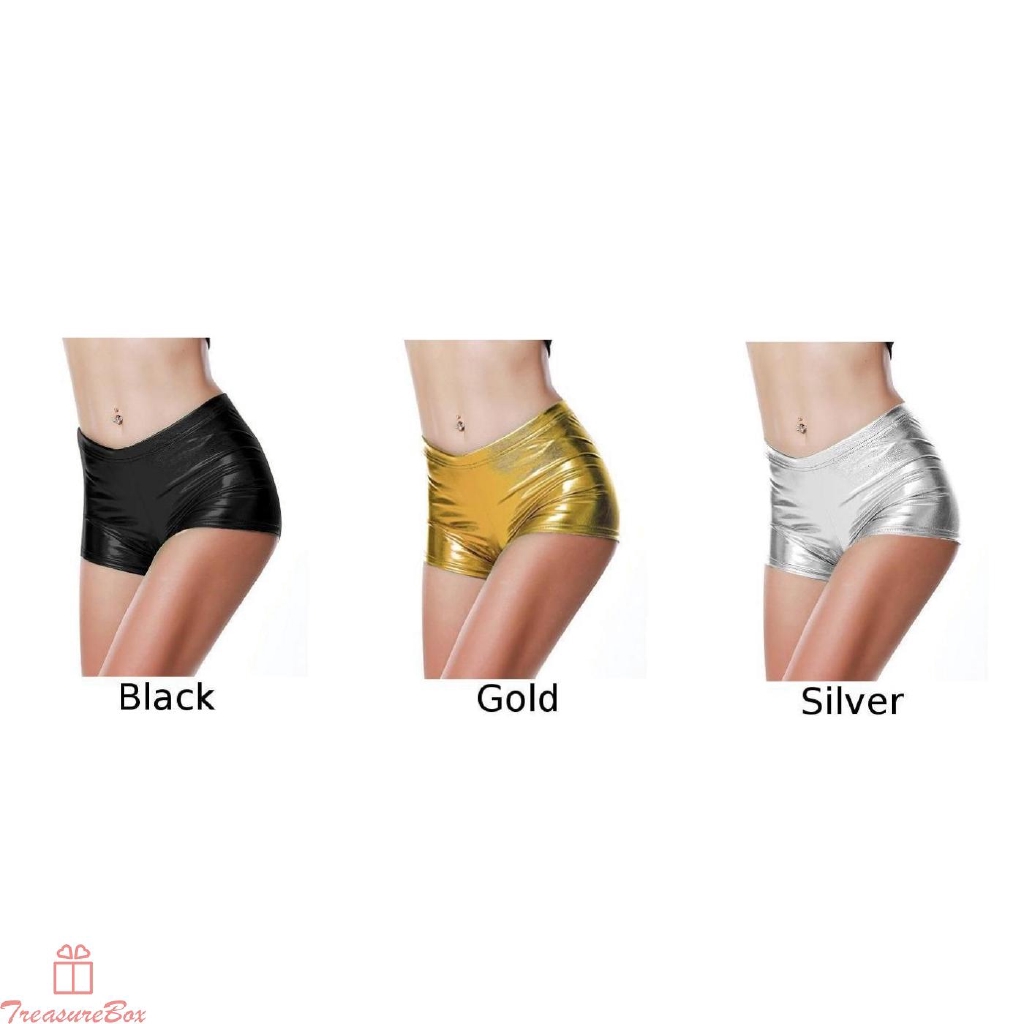 Women Ladies Shorts Clubwear Party Pants Costume Mini Tight Solid Wet look Low waist Women Ladies Sexy Bottoms | BigBuy360 - bigbuy360.vn