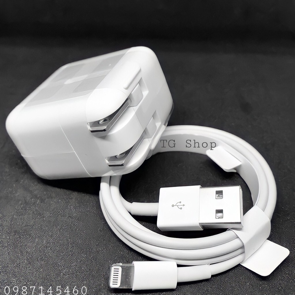 Bộ củ sạc 12w + cáp zin sạc nhanh dành cho các loại máy Ipar - Iphone, Bảo Hành 6 Tháng, TG Shop