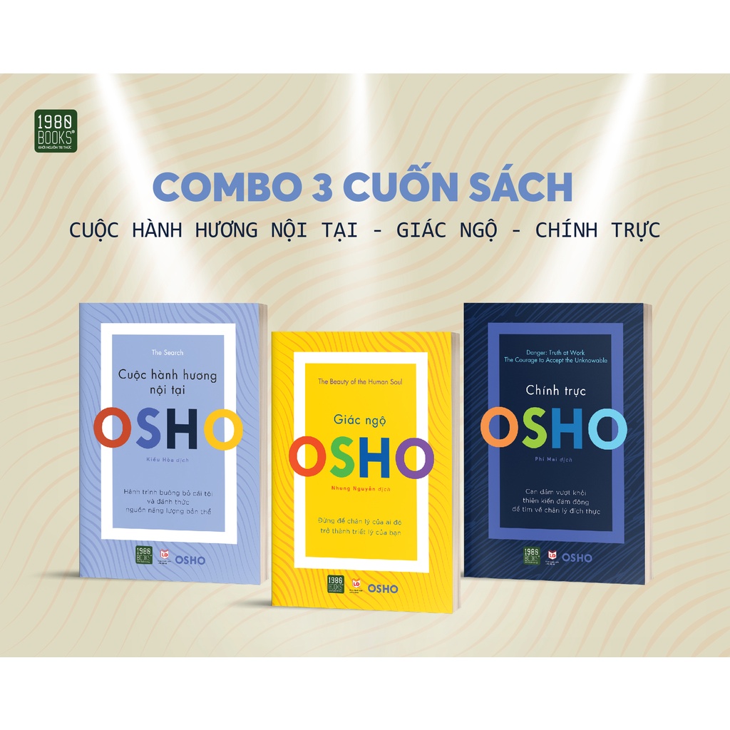 Sách - Combo 3 cuốn OSHO Cuộc hành hương nội tại - Giác ngộ - Chính trực