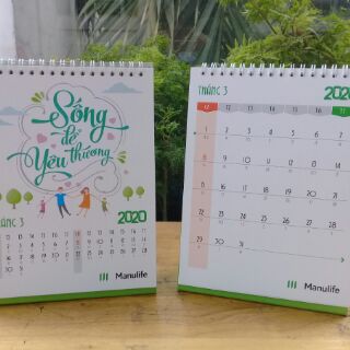 Lịch bàn Manulife 2020