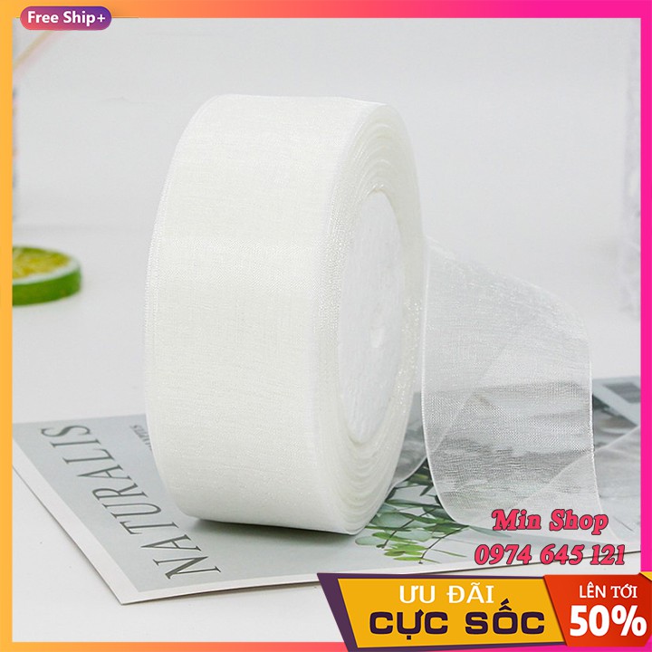 (Sỉ Cuộn 45 mét) Ruy băng voan bản 4cm cao cấp