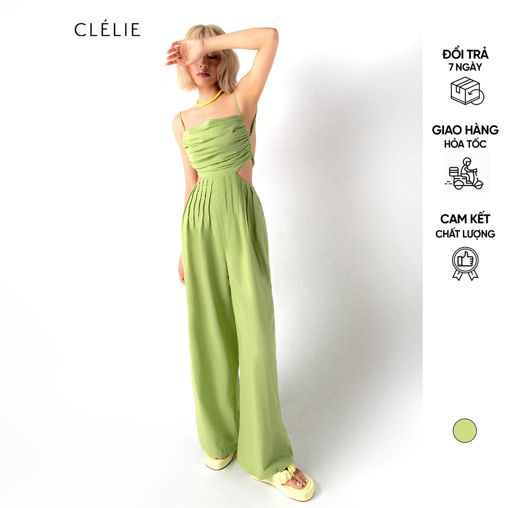 Jumpsuit 2 dây hở lưng dáng dài ống rộng | JAYLA JUMSUIT - CLÉLIE
