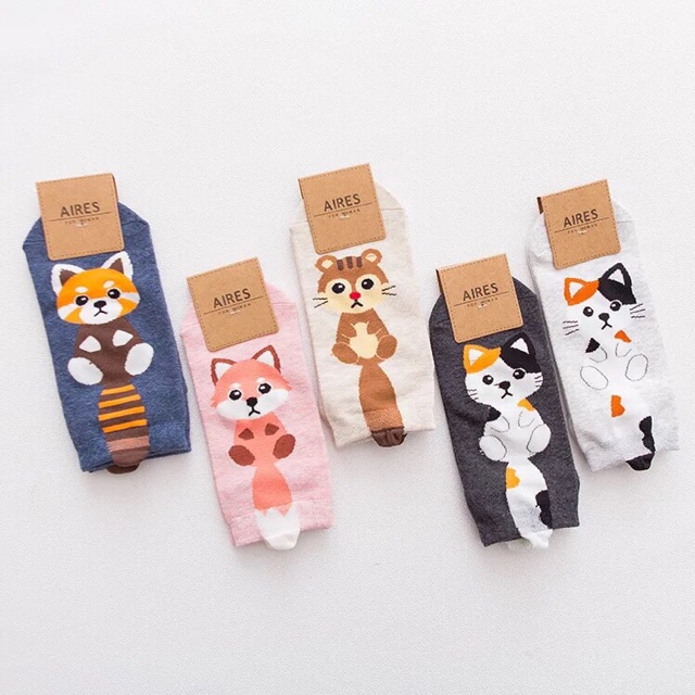 SET TẤT NGẮN CỔ NAM NHỮ MÈO , VỚ HÌNH THÚ HOẠT HÌNH CHẤT SIÊU ĐẸP