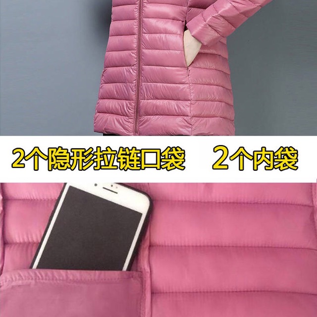 Áo Phao Lông Vũ Dáng Dài Nữ Thời Trang Thu Đông Quảng Châu