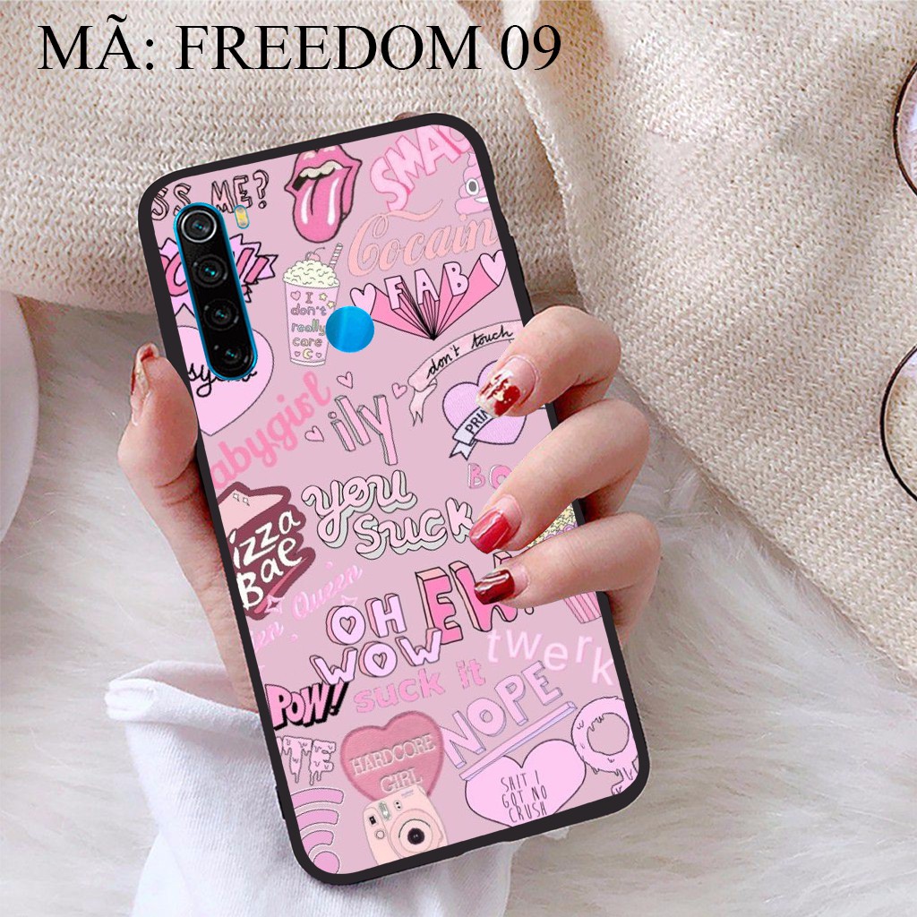 Ốp lưng Xiaomi Redmi Note 8 viền dẻo TPU BST Phong Cách Freedom