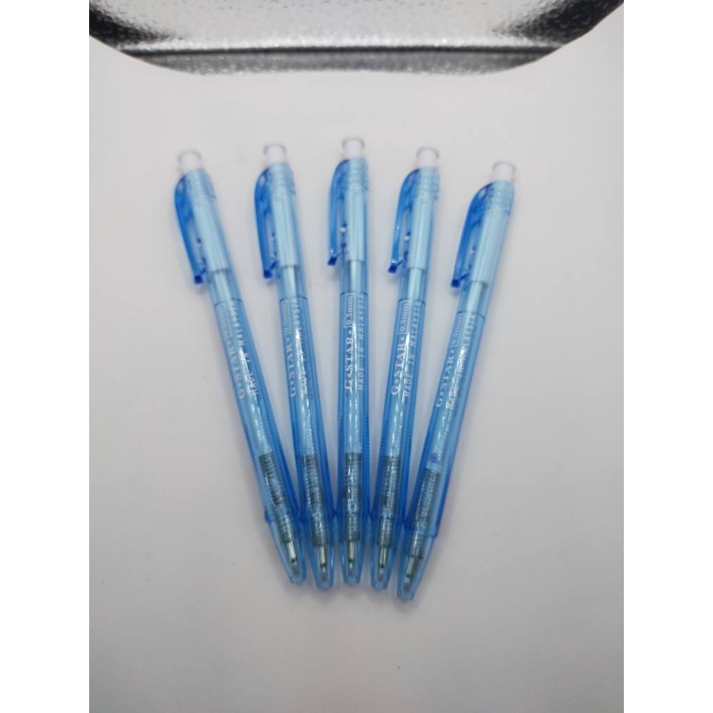 Combo 5 Cây Viết Bi Bấm Gstar BP69 Ngòi 0.5mm Mực Xanh