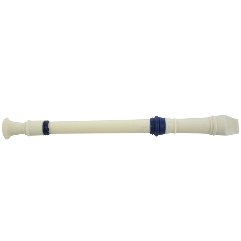 Music Instrument 6 Holes Soprano Flute Recorder White Blue